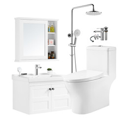 HUIDA 惠达 卫生间套装组合 马桶+花洒+白色浴室柜