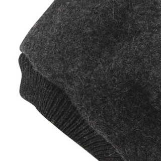 纪维希（Jiweixi） 帽子 女士秋冬季毛线帽保暖贝雷帽 欧美时尚螺纹带复古画家帽 JWX607 麻灰色