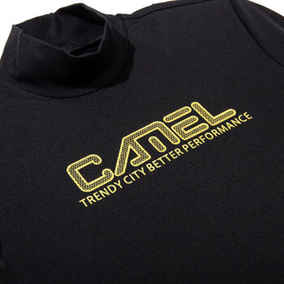 骆驼 CAMEL 童装女童长袖t恤男童长袖2019新款秋装打底衫 A9W62E815 黑色 170