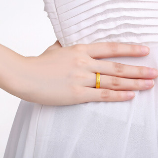 周六福 珠宝True Love情侣活口黄金戒指两款可选 计价 AA011580男款 约4.76g