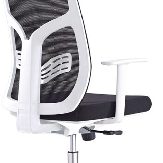 奈高办公电脑椅会议职员椅老板书房简约时尚网布椅-白框黑座HS602