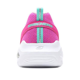 斯凯奇（Skechers）潮流运动 甜美舒适轻便女童休闲鞋 664088L 粉红色/多彩色 30