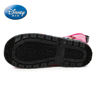 迪士尼 DISNEY 童鞋 2019新款女童雨鞋米奇米妮儿童雨靴男孩防滑胶鞋  C05W-桃红 34码