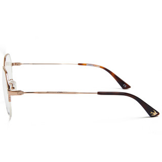 麦昆(McQ)眼镜框男女 镜架 透明镜片金色镜框MQ0216OA 002 53mm