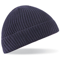 GLO-STORY针织帽子男士新品时尚潮套头护耳保暖加厚秋冬户外运动毛线帽MMZ834014 藏青