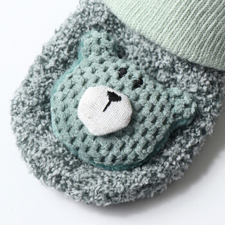 馨颂 婴儿袜子2双秋季宝宝地板袜防滑婴儿鞋袜儿童学步袜套装 米蓝 S(0-6个月)