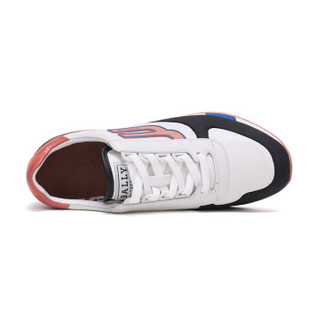 BALLY 巴利 男士黑色白色多色拼色皮质系带运动鞋 GAVINO M F BA 20 6225943 7/41码