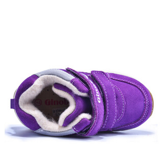 基诺浦 ginoble 1-5岁男女宝宝保暖鞋 冬款高帮加厚学步鞋TXG272 紫色 8
