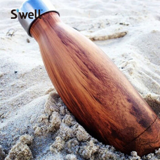 美国Swell 木纹系列双层保温杯保冷杯星巴克杯子男女便携车载 柚木260ml