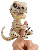 WowWee 凶猛迅猛龙骨架手指玩具 忧郁（沙）色 可收藏互动型恐龙玩具