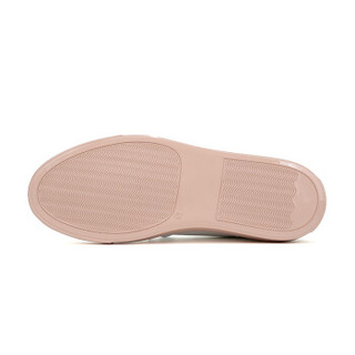 COMMON PROJECTS 女士白色裸粉色皮革系带板鞋运动鞋 3868 0515 36码