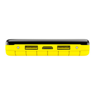 梵帝西诺 10000毫安聚合物移动电源/充电宝 超薄小巧便携 苹果安卓双输出适用iPhone11苹果小米华为 黄色
