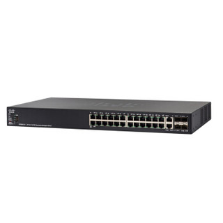 思科 (CISCO） SF550X-24MP-K9-CN 24口百兆堆叠开关+POE交换机