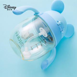 迪士尼（Disney）宝宝学饮杯婴儿吸管杯水杯带手柄儿童小孩婴儿喝奶喝水杯350ml PPSU材质 HM3282M1
