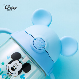 迪士尼（Disney）宝宝学饮杯婴儿吸管杯水杯带手柄儿童小孩婴儿喝奶喝水杯350ml PPSU材质 HM3282M1