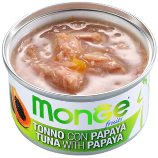 泰国进口 意大利Monge猫罐头 水果系列 金枪鱼木瓜 80g*12罐