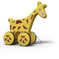 铭塔长颈鹿拖拉婴幼儿童玩具 动物学步拉车男女孩 宝宝手推车手拉绳拉线1-3岁