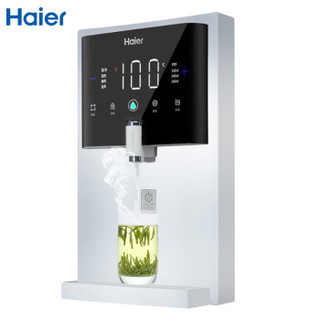 海尔(Haier)家用净水器专利节水纯水机HRO4h29-4(JD)+管线机HG201-R壁挂式速热饮水机 净饮水套装