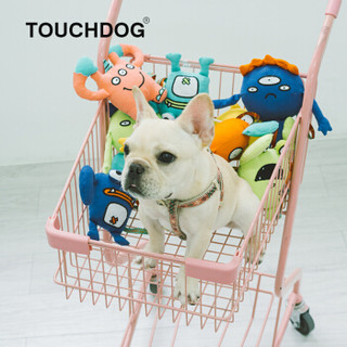 它它（TOUCHDOG）狗狗玩具耐咬发声玩具小怪兽毛绒玩具 橙色+粉色两件套