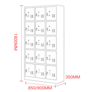 中伟更衣柜员工柜带门锁铁皮柜浴室衣柜储物柜鞋柜储存多门柜碗柜15门更衣柜定制款