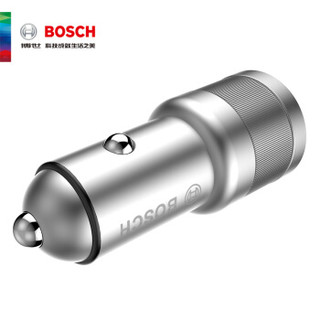 博世（BOSCH）330A车载充电器 金属纯铜 18W快充 车充点烟器 双USB一拖二 支持QC3.0 快充