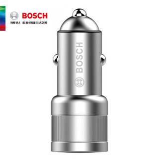 博世（BOSCH）330A车载充电器 金属纯铜 18W快充 车充点烟器 双USB一拖二 支持QC3.0 快充