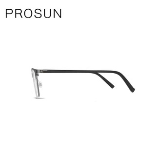 保圣光学架2019新款简约近视眼镜框个性全框眼镜架可配镜PJ7025 B17亮深枪/砂黑