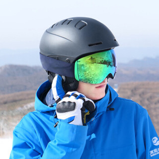 Smart4u SS1 蓝牙滑雪头盔滑雪装备护具男女户外安全帽保暖成人儿童单板双板 小米有品同款 石墨黑L(58-62cm)
