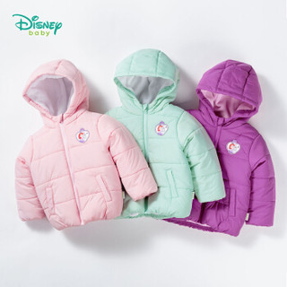 迪士尼(Disney)童装 女童外套秋冬外出棉服宝宝保暖夹棉休闲上衣184S1016 紫红 4岁/身高110cm