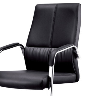金海马/kinhom 电脑椅 中背办公椅 牛皮老板椅 人体工学弓形脚椅子 HZ-6135C黑
