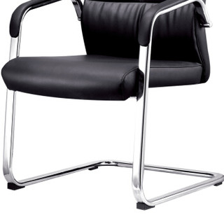 金海马/kinhom 电脑椅 中背办公椅 牛皮老板椅 人体工学弓形脚椅子 HZ-6135C黑