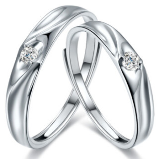 商品花好玉缘 钻石对戒钻戒 钻石戒指 情侣结婚求婚对戒 表白订婚戒