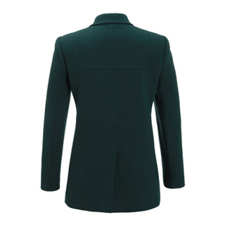 设计师品牌 LUCIEN WANG 墨绿色分割设计羊毛西服 墨绿色 XS