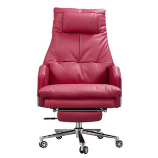 金海马/kinhom 电脑椅 办公椅 西皮老板椅 人体工学椅子 HZ-6230A1红