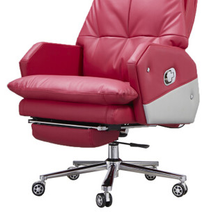金海马/kinhom 电脑椅 办公椅 西皮老板椅 人体工学椅子 HZ-6230A1红