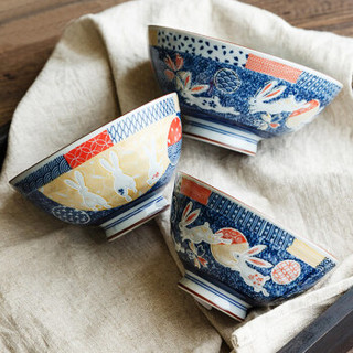 樱之歌 可爱创意陶瓷米饭碗 4件套