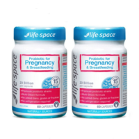 Life space 哺乳期孕妇专用益生菌 调理肠胃 60粒*2瓶