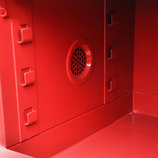 富路达 危险化学品安全柜 CE认证工业防爆柜易燃液体储存柜 红色110加仑加滚轴