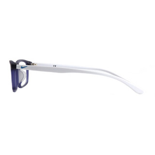 NIKE 耐克 中性款蓝色镜框白色镜腿板材全框光学眼镜架眼镜框 7912AF 413 54MM