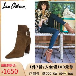 SAM EDELMAN2019秋冬新款欧美时装拉链短筒靴高跟鞋女RITA E6911