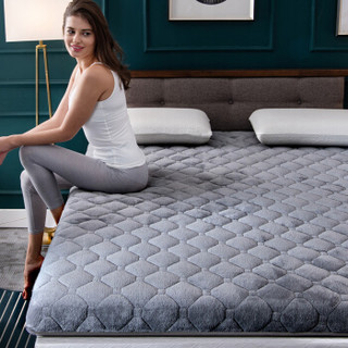 意尔嫚 床垫家纺 宝宝绒床垫子 可折叠四季可用床褥子 保暖床垫床褥 120*200*5cm 灰色