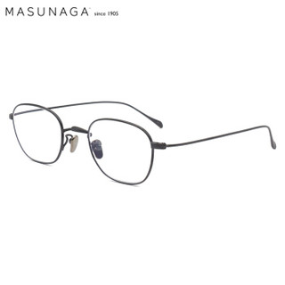 MASUNAGA增永眼镜男女复古手工全框眼镜架配镜近视光学镜架GMS-199T #49 黑色
