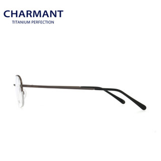 CHARMANT/夏蒙眼镜架男士钛金属光学近视眼镜纯钛方框商务半框商务金色眼镜框 EO11627 GP 54mm