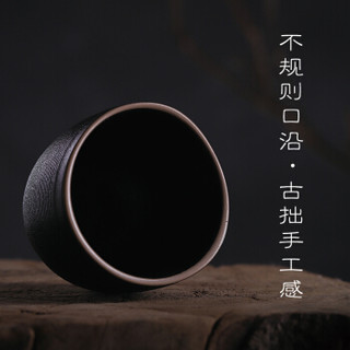 佳佰 1000ml5头日式禅意提梁壶陶瓷茶具套装 一壶四杯黑色拙朴茶具