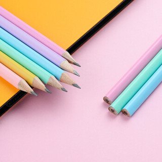 马可（MARCO）9018-HB-12PB(T)三角笔杆书写铅笔 马卡龙色多彩（HB）学生铅笔 12支塑盒装