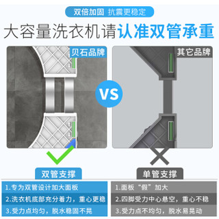 贝石 (beishi) 洗衣机底座 移动架托架冰箱底座架 美的海尔小天鹅三星增高防潮SF-4L8J（双管四轮八脚）