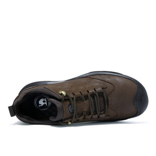 骆驼牌 男士皮鞋商务休闲男鞋舒适系带爸爸鞋 W932380290 暗棕 44