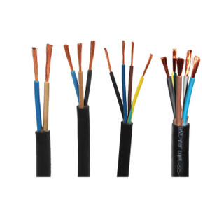 晶花国标中型橡套线 软橡套线 电线 电缆 YZ 4*2.5 100米/盘
