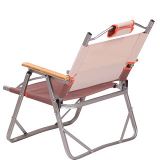 喜马拉雅 户外折叠椅 便携铝合金折叠凳 沙滩钓鱼休闲靠椅子 HF9104卡其色
