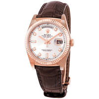 银联爆品日：RolexDay-Date President Automatic Pink Champagne Diamond Dial Unisex Watch
